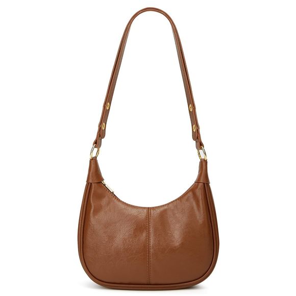 Slouchy Pu Leather Crescent Hobo Bags Trendy Mini Shoulder Bag V :] - Picture 1 of 7